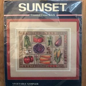 Counted Cross stitch kit- vegetable sampler